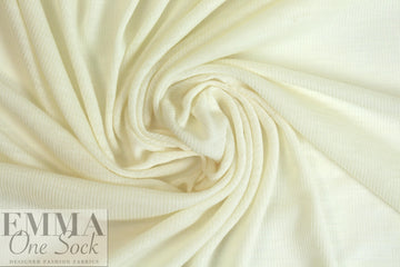 NY designer featherweight wool rib knit - ivory 1.625 yd