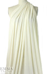 NY designer featherweight wool rib knit - ivory 2 yds