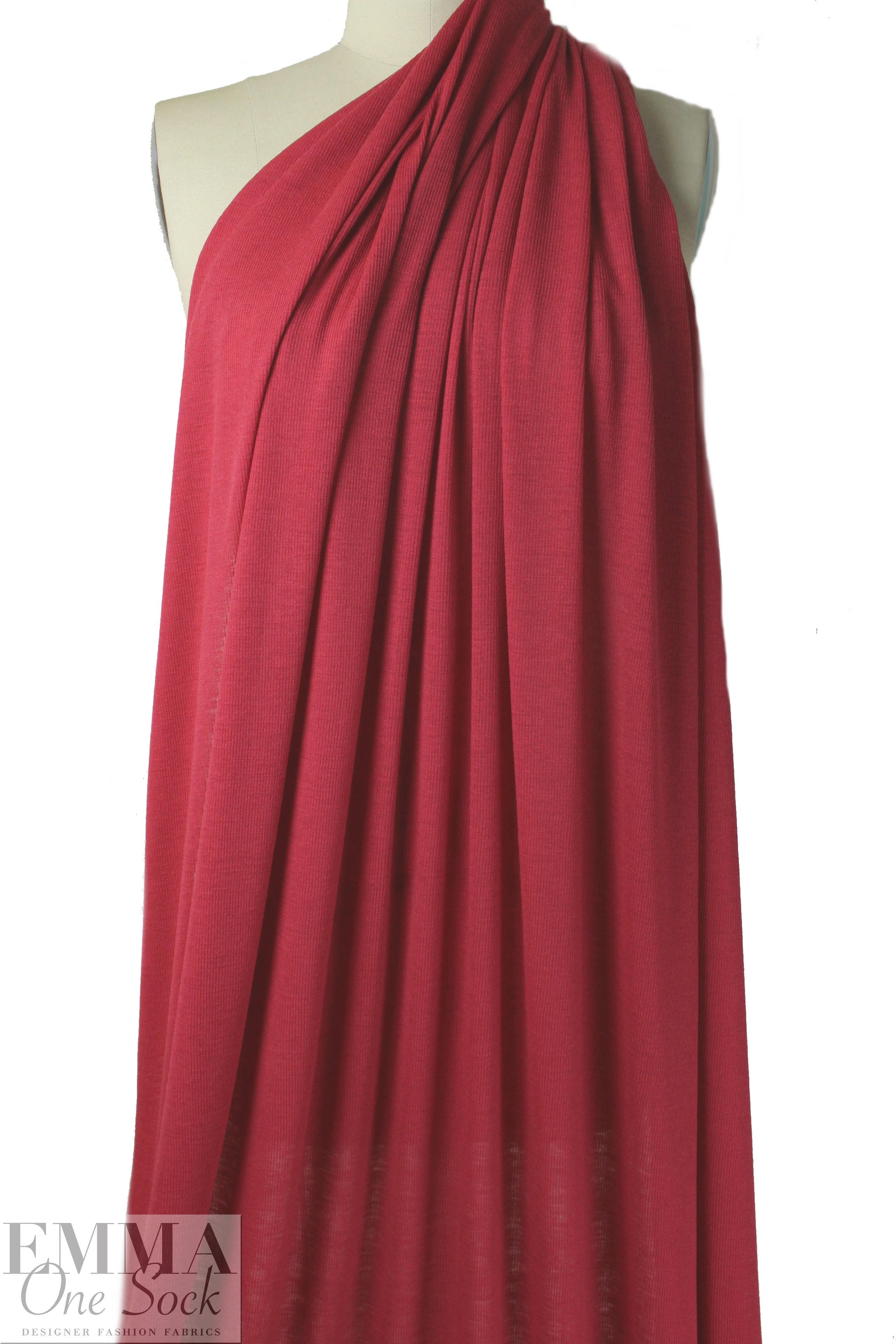 NY designer featherweight wool rib knit - desert rose
