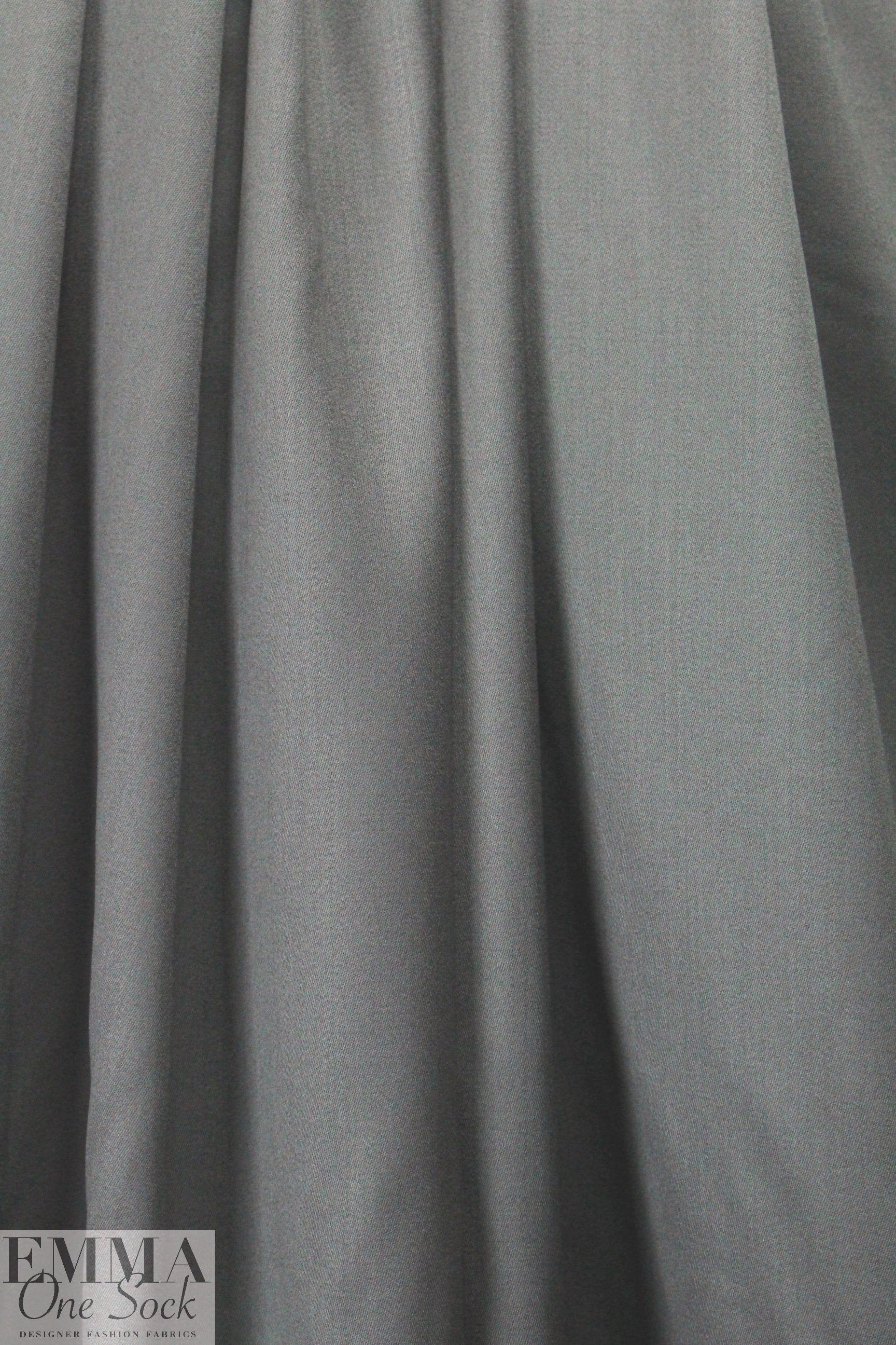 superfine luxury wool sateen - banker's grey 3 yd
