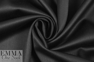 superfine luxury wool sateen - black