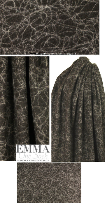 Italian yarn-scribble french roast wool blend fleece 2 yd