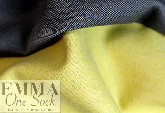Italian high fashion wool 'scuba'  - yellow/blk/wht