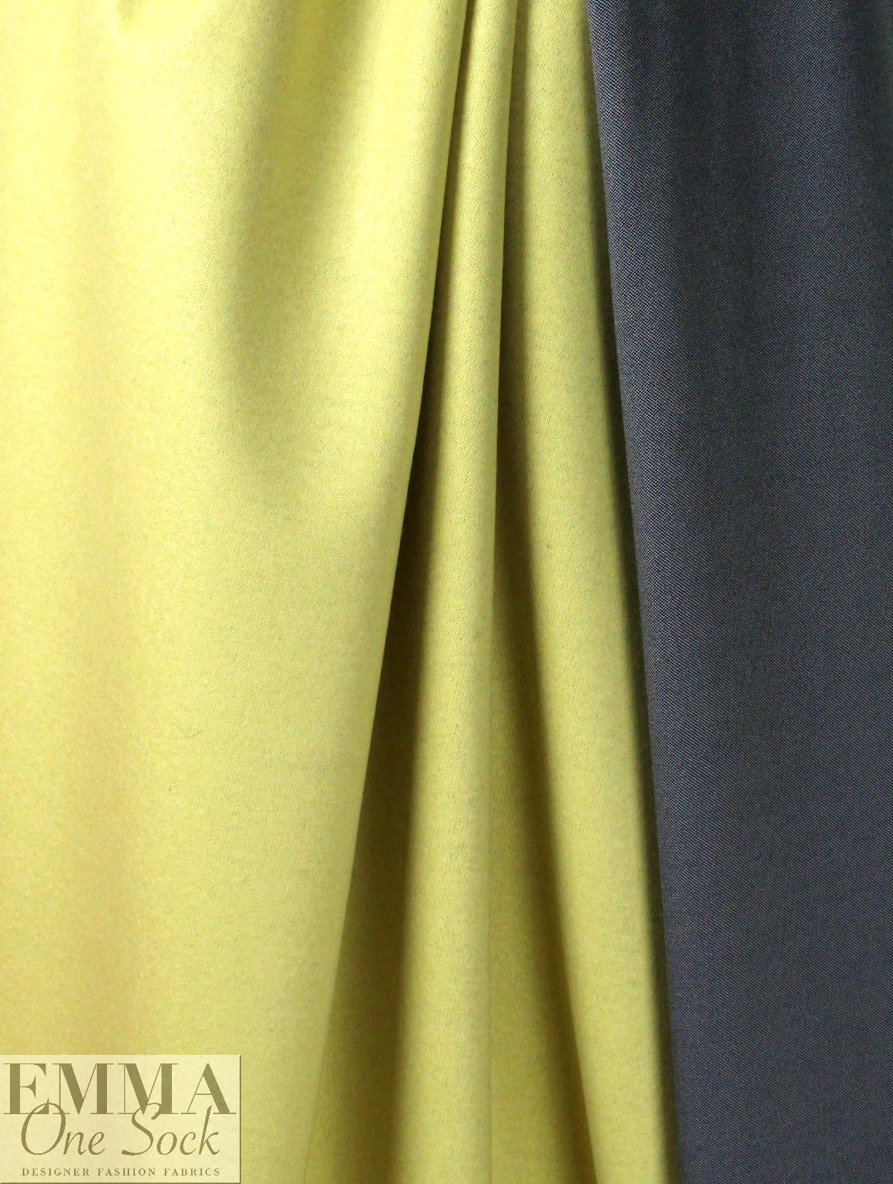 Italian high fashion wool 'scuba'  - yellow/blk/wht