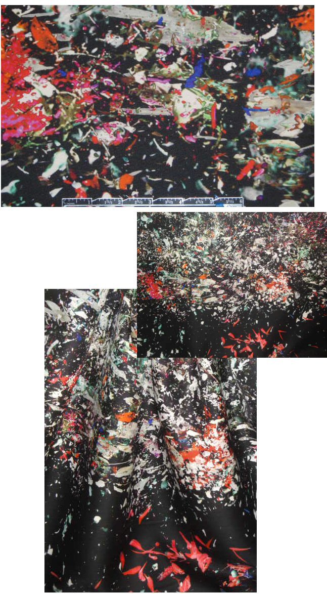 J. Mende1 confetti abstract wool/silk gazar