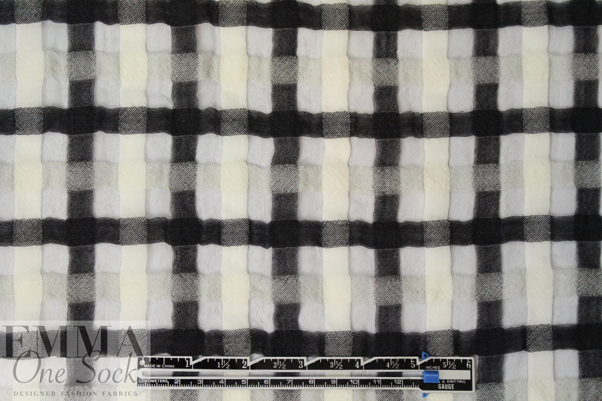 Noriso1 Ferrari wool/silk checkered burnout 1.25 yds