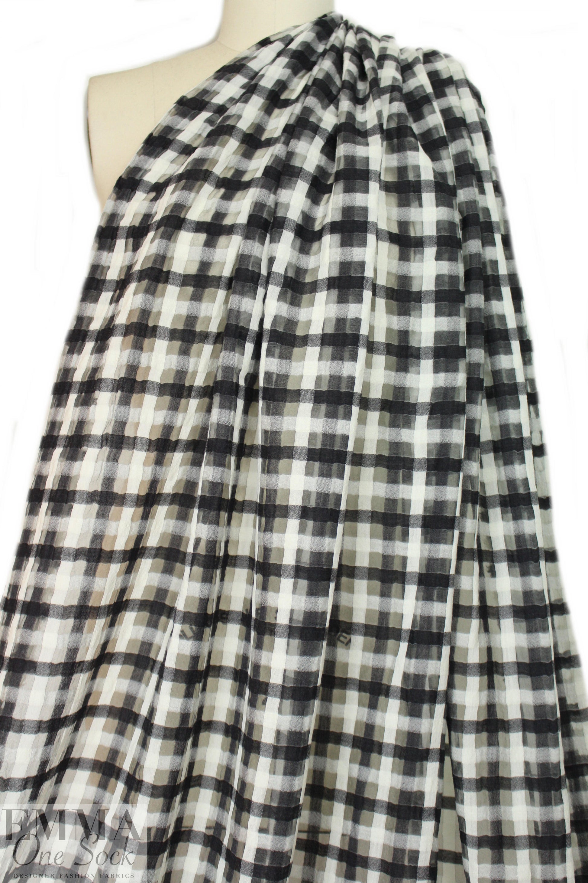 Noriso1 Ferrari wool/silk checkered burnout 2 yd