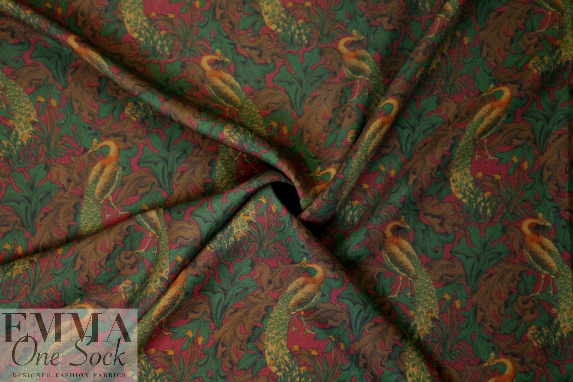 Italian silk/wool twill woven - peacock
