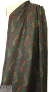 Italian silk/wool twill woven - pheasants 1.5 yd