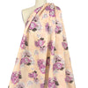 Emanue1 Ungaro floral printed wool/silk crinkle texture jacquard woven 1.25 yds