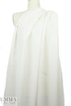 Italian semi-sheer wool/silk textured voile - alabaster
