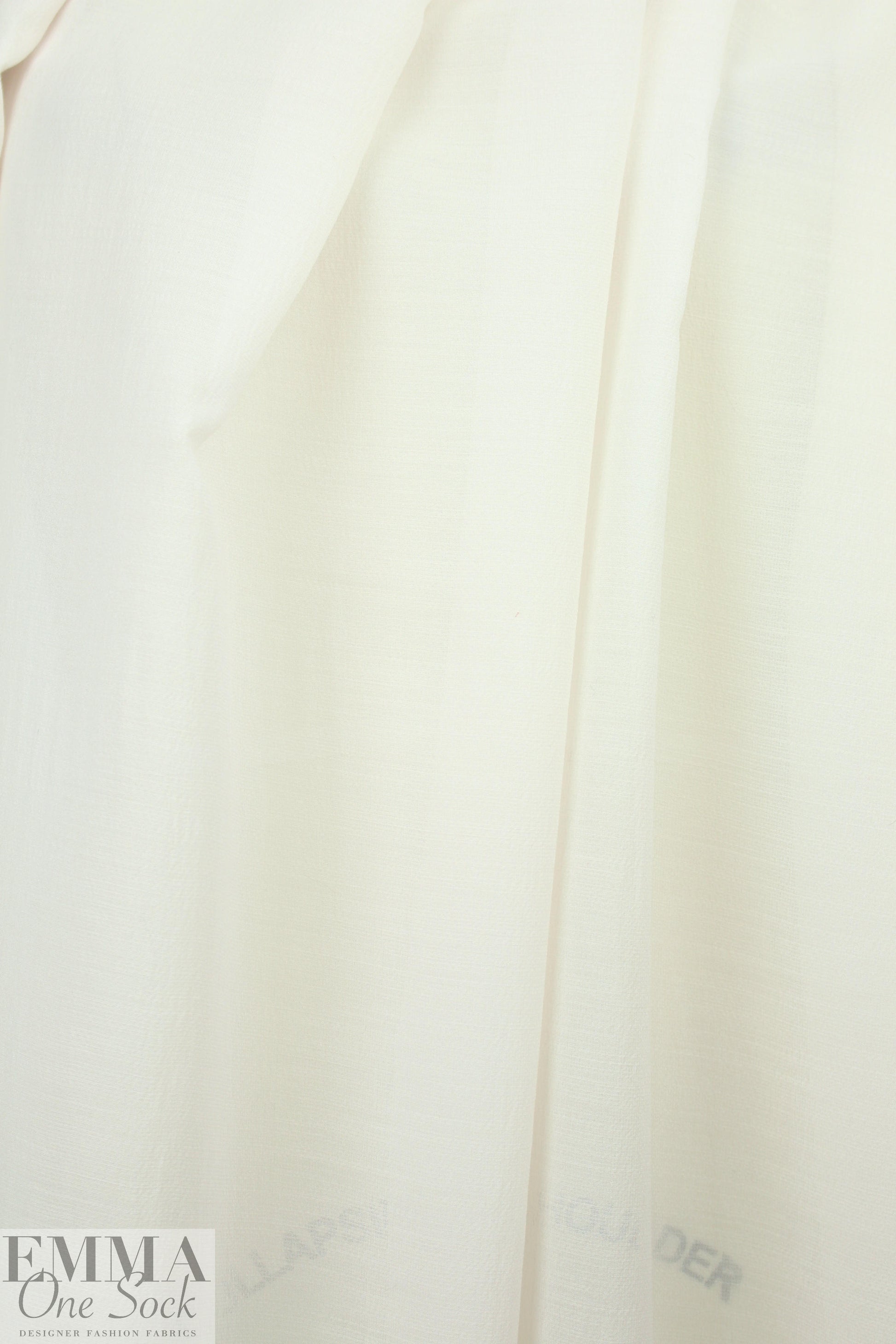 Italian semi-sheer wool/silk textured voile - alabaster 2 yds