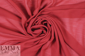 Italian semi-sheer wool/silk textured voile - claret 1.875 yd
