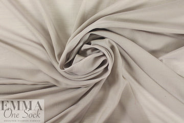 Italian semi-sheer wool/silk textured voile - gull 1.625 yd