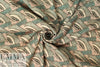 NY designer deco graphic printed wool stretch woven