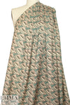 NY designer deco graphic printed wool stretch woven