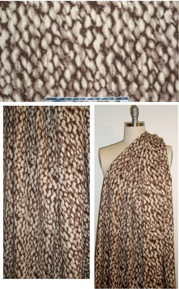 Italian 'magnified knit' print wool stretch crepe