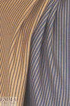 Italian doublesided wool stretch coating - pumpkin/navy