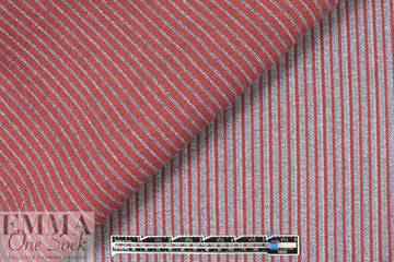 Italian doublesided wool stretch coating - brick/navy