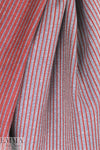 Italian doublesided wool stretch coating - brick/navy