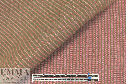 Italian doublesided wool stretch coating - olive/rouge 2.25 yds