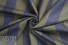 Italian wide stripe brushed wool woven - navy/olive 1.875 yd
