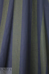 Italian wide stripe brushed wool woven - navy/olive 1.125 yds