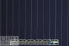 Italian wool pinstripe twill suiting - midnight/off white 2.5 yd