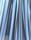 English mill virgin wool twill stripe - sky/black coffee
