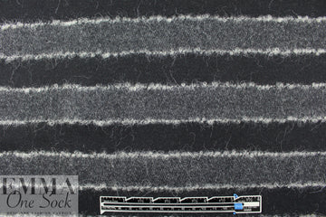 NY designer wool blend twill coating - gray/black stripe