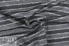 NY designer wool blend twill coating - gray/black stripe