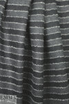 NY designer wool blend twill coating - gray/black stripe