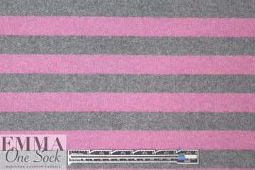 Italian brushed stripe wool blend woven - pink/gray 1.875 yd