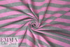 Italian brushed stripe wool blend woven - pink/gray 1.875 yd