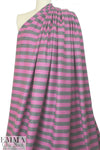 Italian brushed stripe wool blend woven - pink/gray 1.875 yds