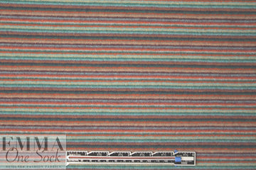 Italian wool blend, yarn-dyed autumn tones stripe sweater