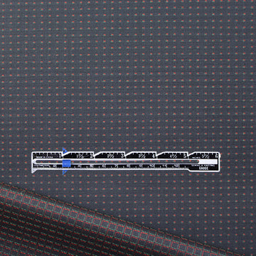 Gucc! virgin wool yarn-dyed geometric suiting - dark navy 1.875 yds