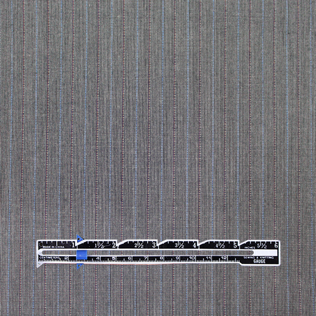 Italian merino wool dashed pinstripe lightweight suiting 2.5 yds