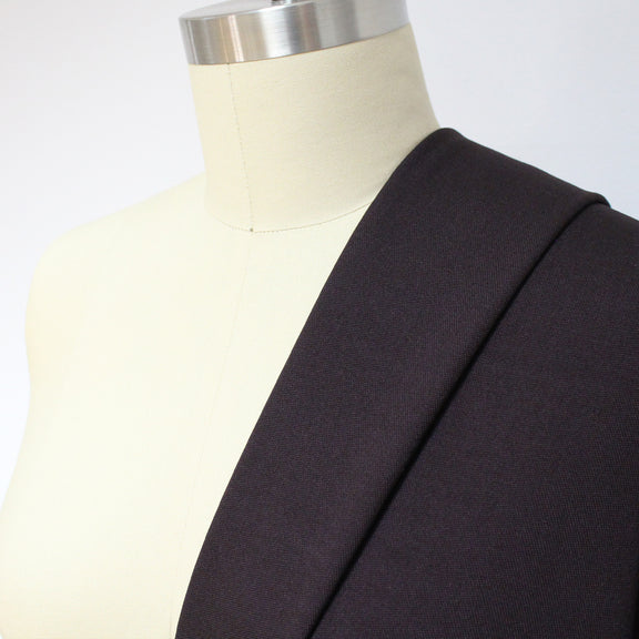 G1venchy virgin wool stretch suiting - deep raisin from EOSFabrics.com ...
