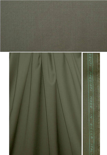 Italian 100% wool suiting - dark loden 1.75 yd