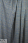 Italian all-wool charcoal/blue glen plaid suiting 1.75 yd