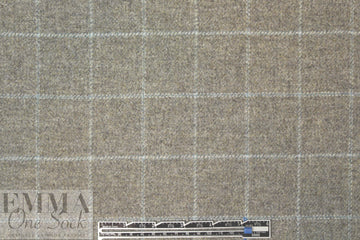 Italian wool windowpane tweed suiting - driftwood 1.625 yds