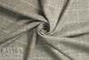 Italian wool windowpane tweed suiting - driftwood