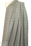 Italian wool windowpane tweed suiting - driftwood 1.625 yds