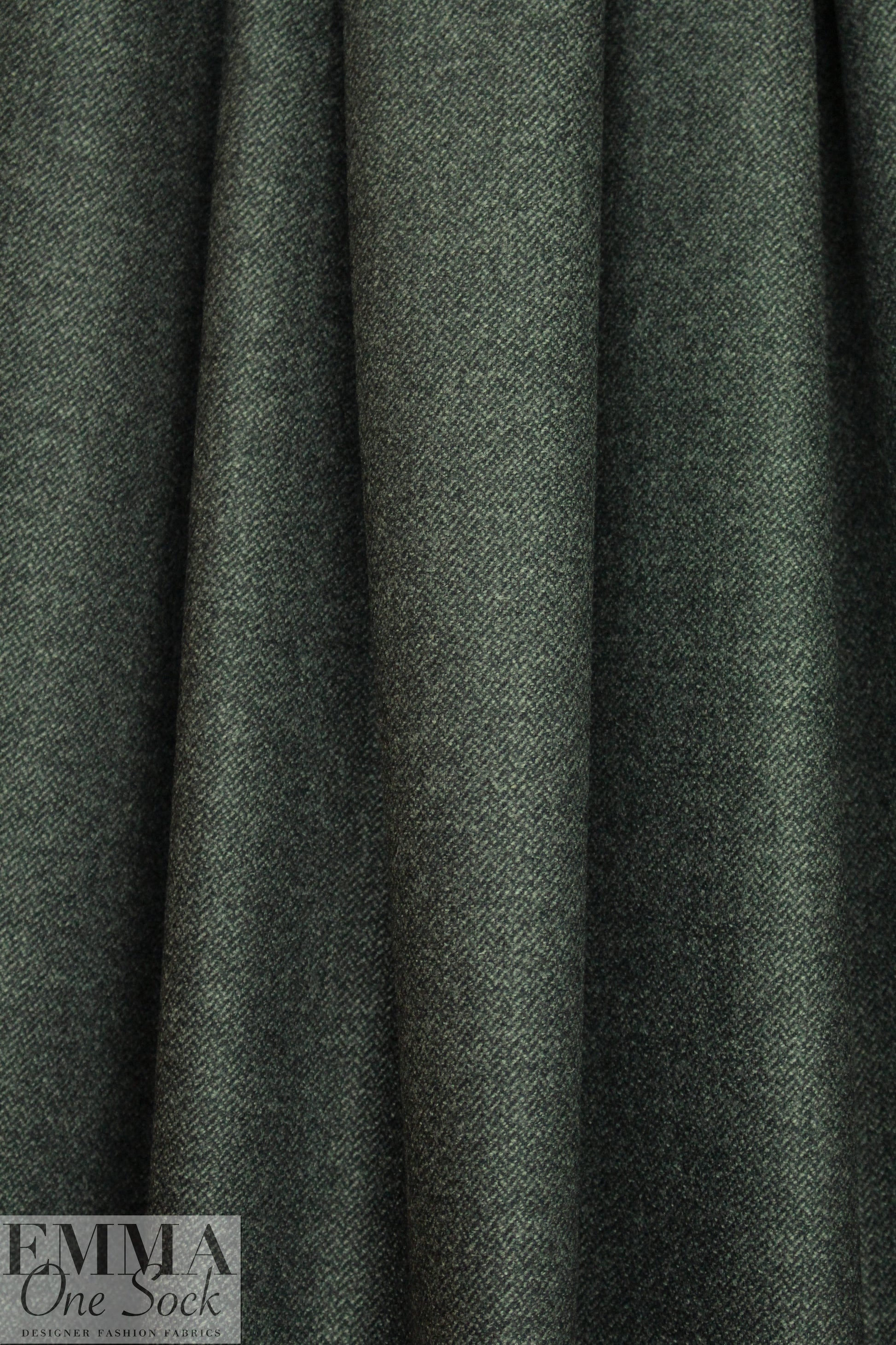 Italian wool stretch mini-chevron suiting - charcoal