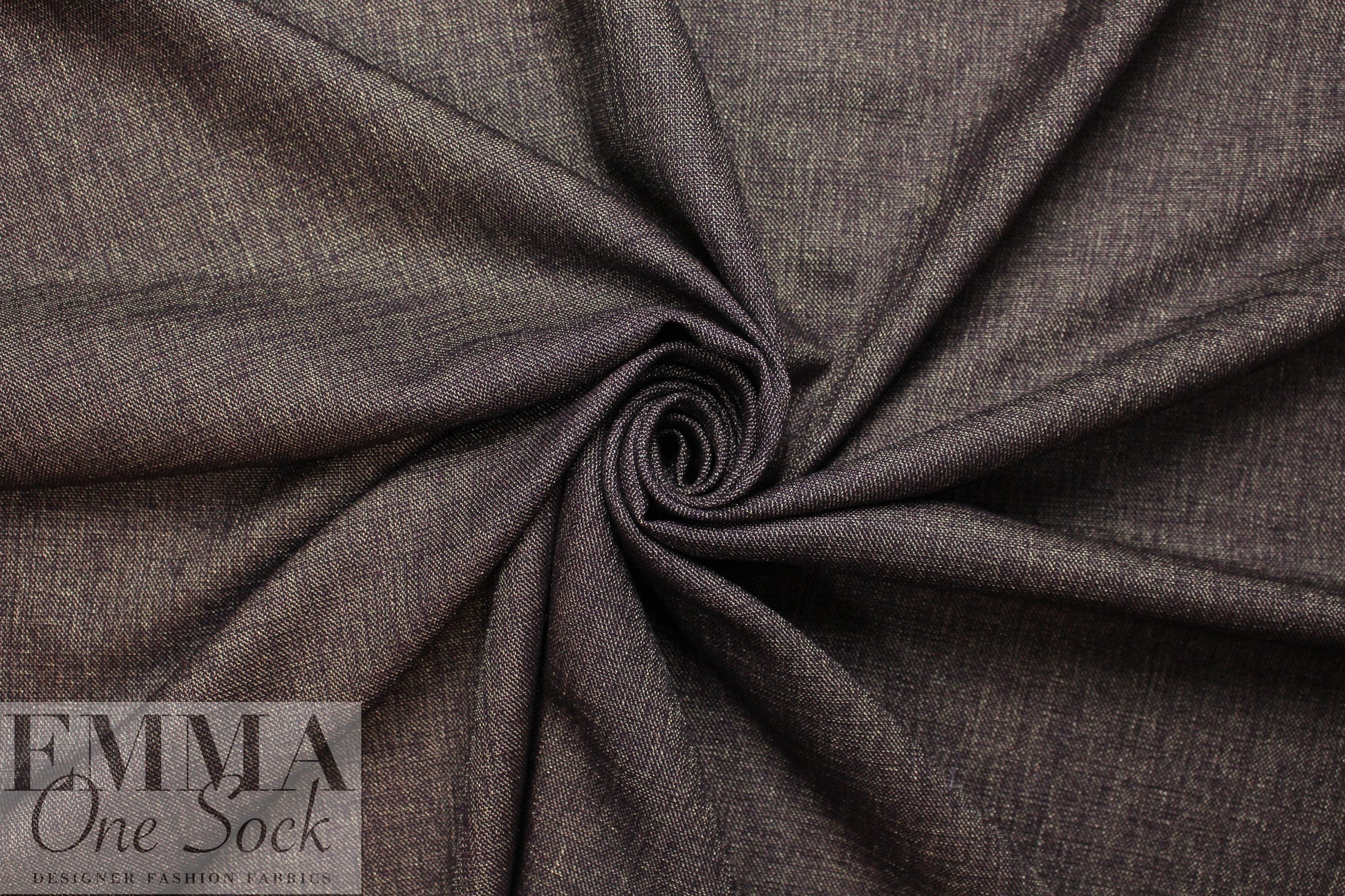 Italian raisin/gold tweedy wool 'sparkle' suiting .66 yds
