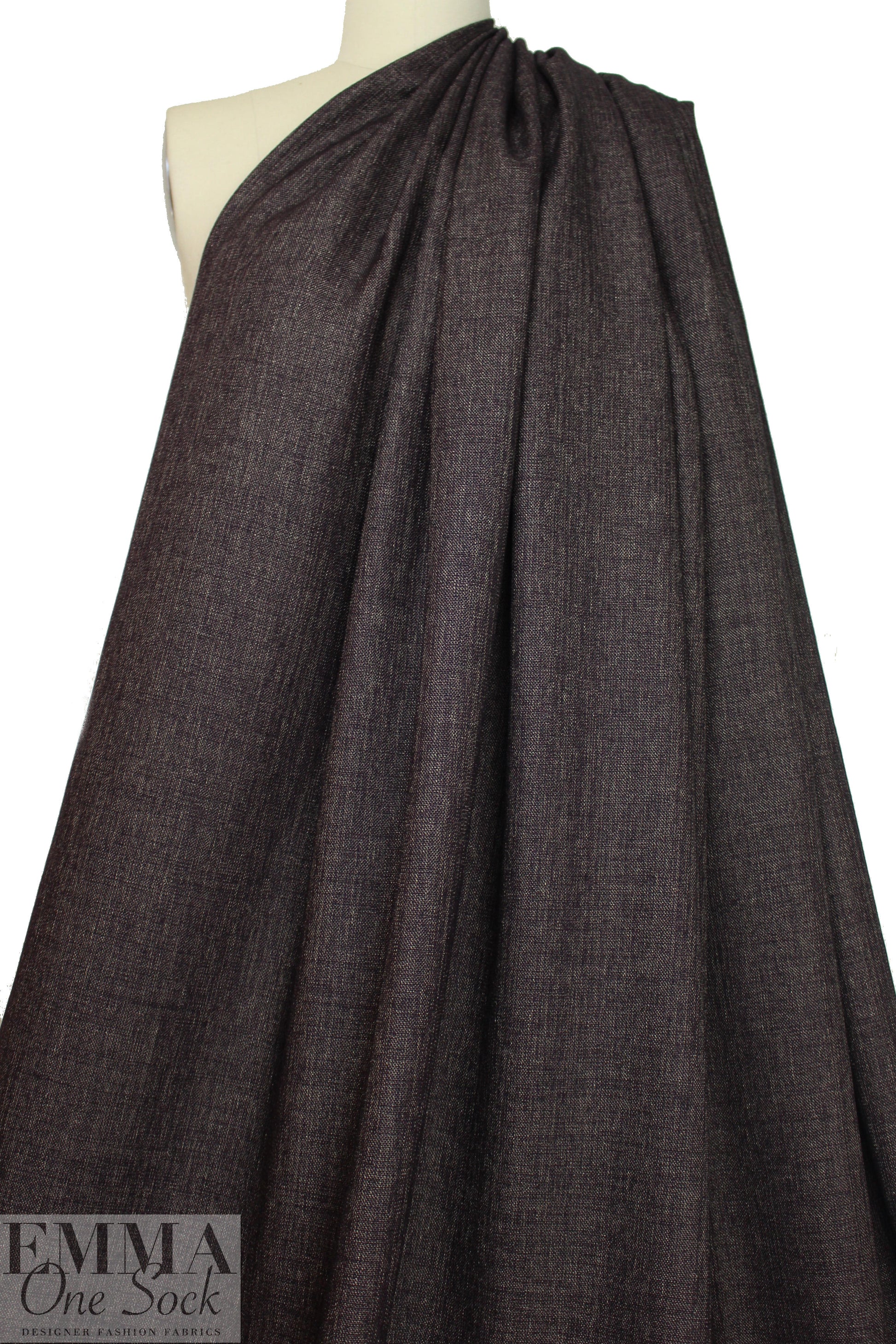 Italian raisin/gold tweedy wool 'sparkle' suiting