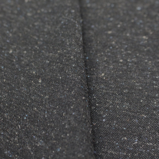 French wool/cotton lightweight woven suiting - charcoal melange