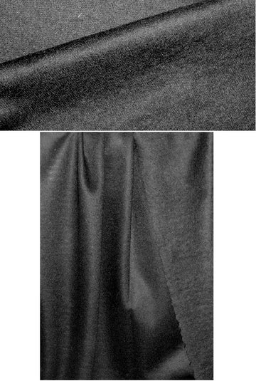 Italian brushed wool sweater knit - black 1.375 yds