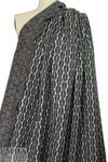 Italian black/stone graphic wool sweater knit